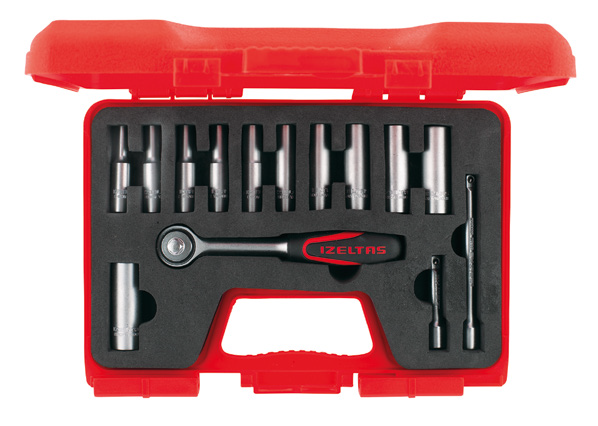 1/4” Altı Köşe Derin Lokma Anahtar Set (14 Parça, mm)