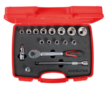 1/2” Altı Köşe Lokma Anahtar Takımı (17 Parça, mm)