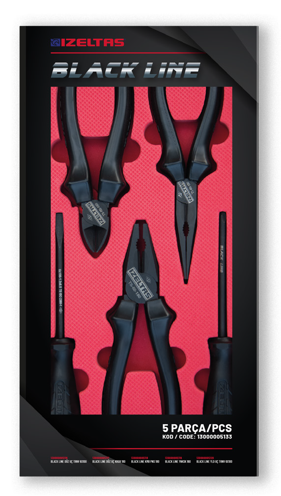 Black Line Set (5 Parça)