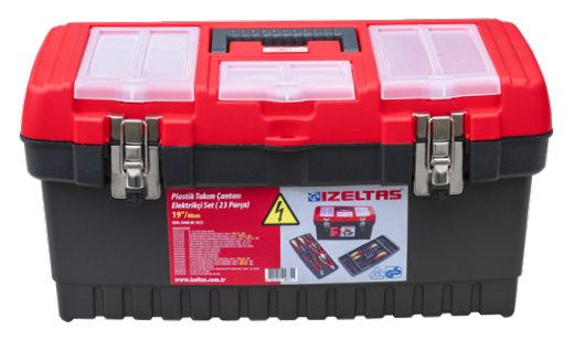 19” Plastik Takım Çantası Elektrikçi Set (23 Parça)