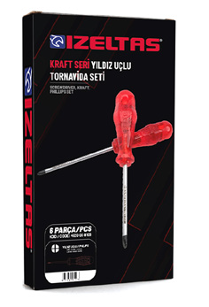 Kraft Seri Yıldız Uçlu Tornavida Takımı (6 parça)
