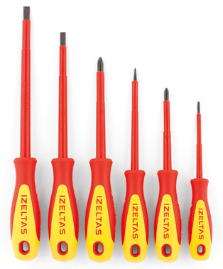 1000V İzoleli Elektrikçi Tornavida Seti (6 Parça)