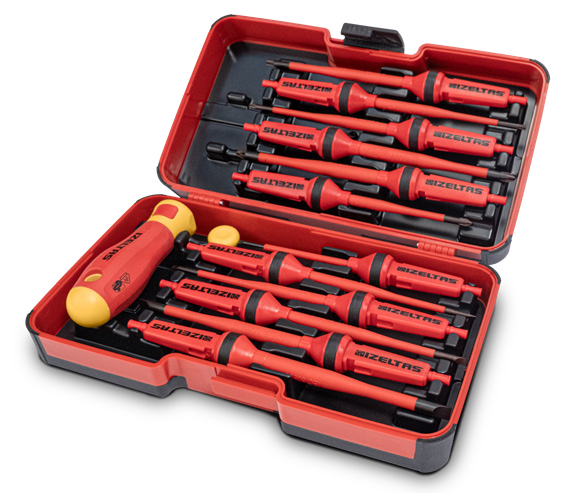 1000V İzoleli Elektro Slim Tornavida Seti (14 Parça)