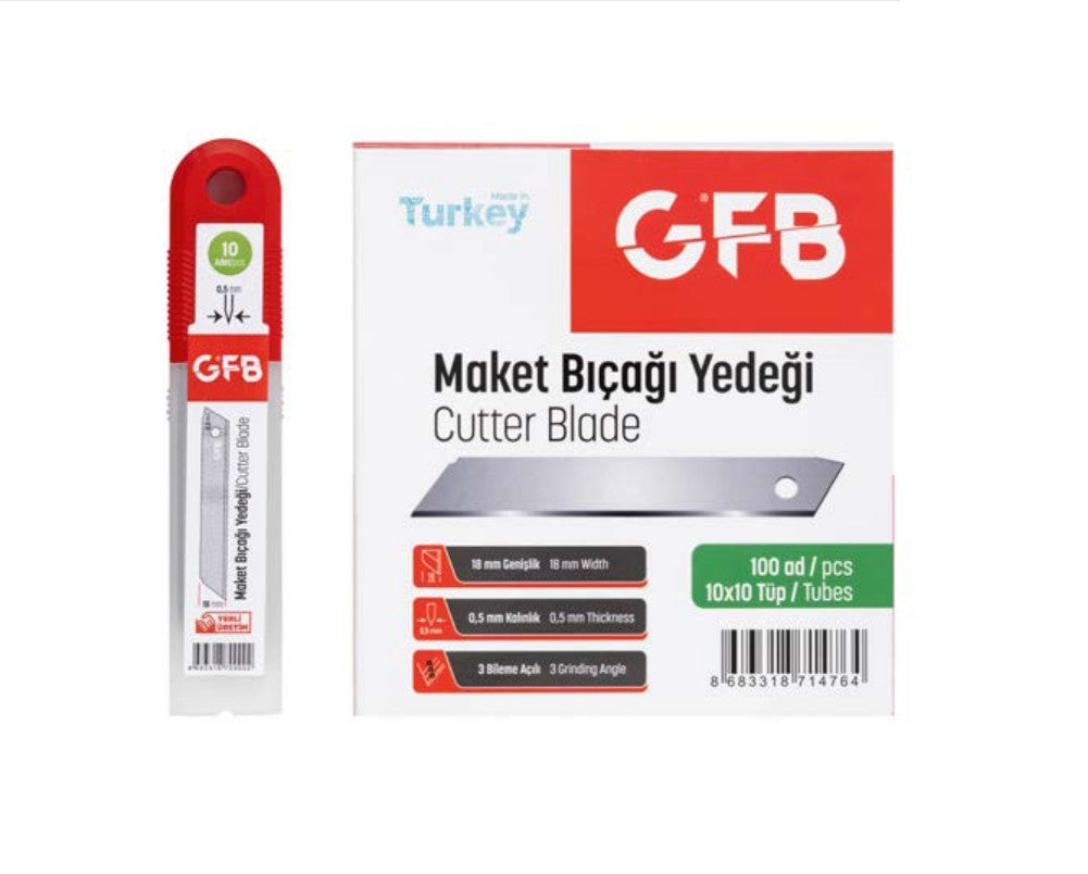 Maket Bıçağı Yedeği 18 x 0,5 mm Kırımsız