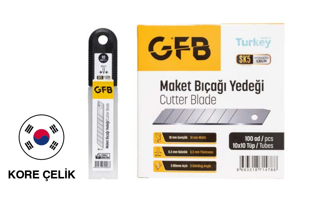 Maket Bıçağı Yedeği 18 x 0,5 mm SK3 - Pro