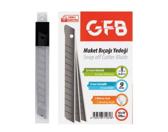 Maket Bıçağı Yedeği Dar 9 x 0,4 mm